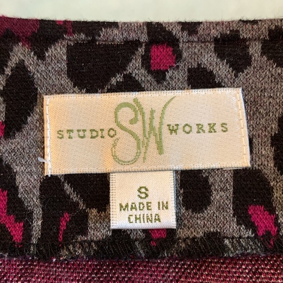 Studio Works Button Front Leopard Print Jacket - Picture 7 of 16